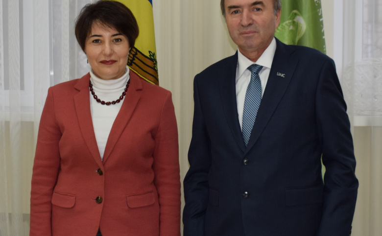 Rectorul Universității, Natalia Gașițoi l-a primit în vizită pe Rectorul Universității „Alexandru Ioan Cuza” din Iași, prof. univ. dr. Tudorel Toader