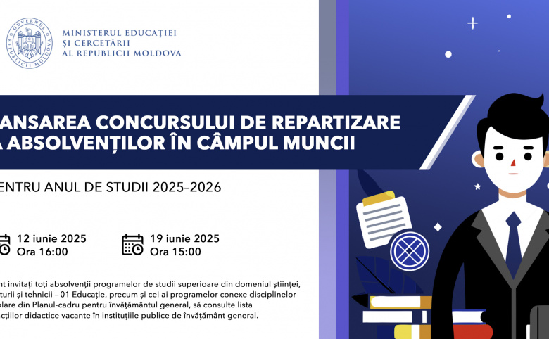 Concursul de repartizare a absolvenților în câmpul muncii pentru anul de studii 2025–2026