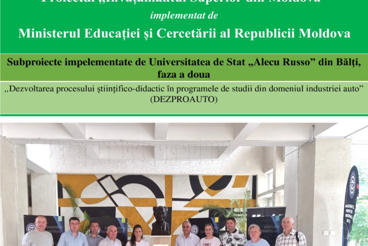 Realizarea mobilității academice la Universitatea Tehnică „Gheorghe Asachi” din Iaşi, România, în cadrul subproiectului DEZPROAUTO
