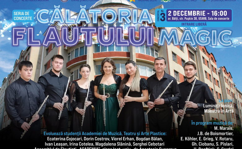 Concert de muzică pentru flaut cu genericul „Călătoria flautului fermecat”